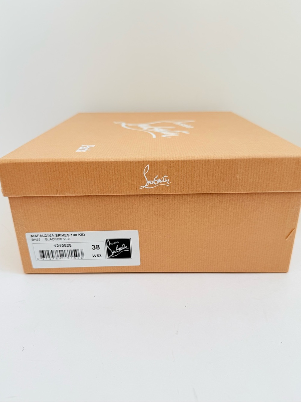 Christian Louboutin Mafaldina Spikes 100 Black Silver Leather Sandals EU 38 - Picture 11 of 11